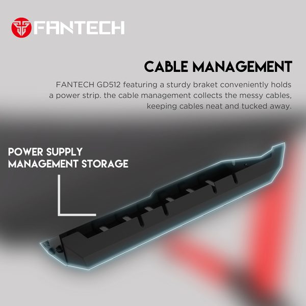 Escritorio FANTECH BETA GD512/LUZ LED/ GESTIÓN DE CABLEADO  REACONDICIONADO - Imagen 6