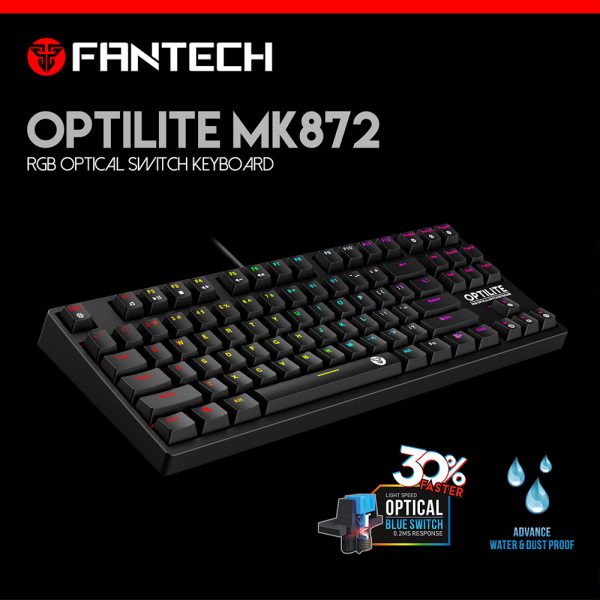 FANTECH MK852 Optical Mechanical Keyboard ( LAYOUT ENGLISH)