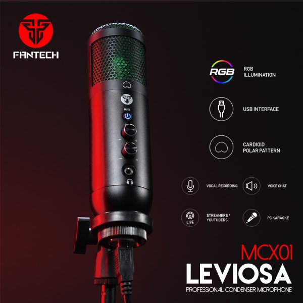Fantech Leviosa Micrófono Gaming Pro RGB