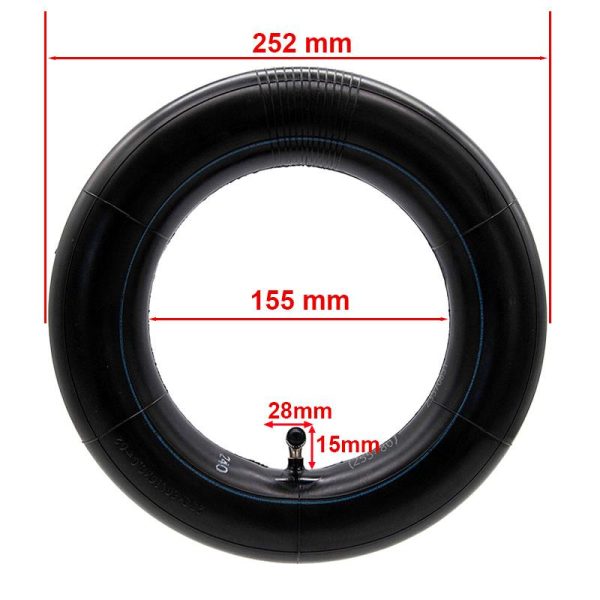 Cámara de aire 80/65-6(10×3)(255×80) VC 90x90º [Ewheel] - Imagen 4