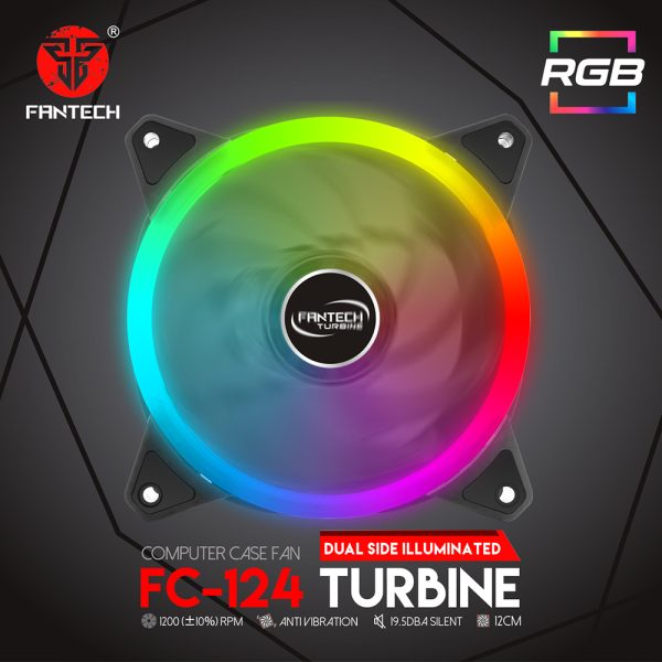 PACK 3 VENTILADORES RGB FC-124 FANTECH - Imagen 2