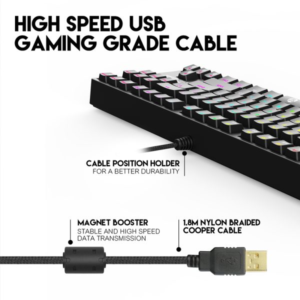 FANTECH MK852 Optical Mechanical Keyboard ( LAYOUT ENGLISH) - Imagen 2