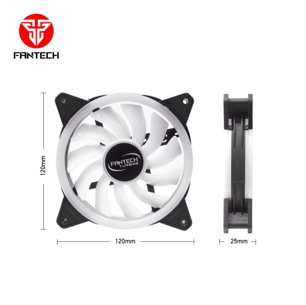 Fantech TOURBINE RGB Pro Pack 3 Ventiladores 120mm ARGB + Hub H66F RGB + Control Remoto - Imagen 5